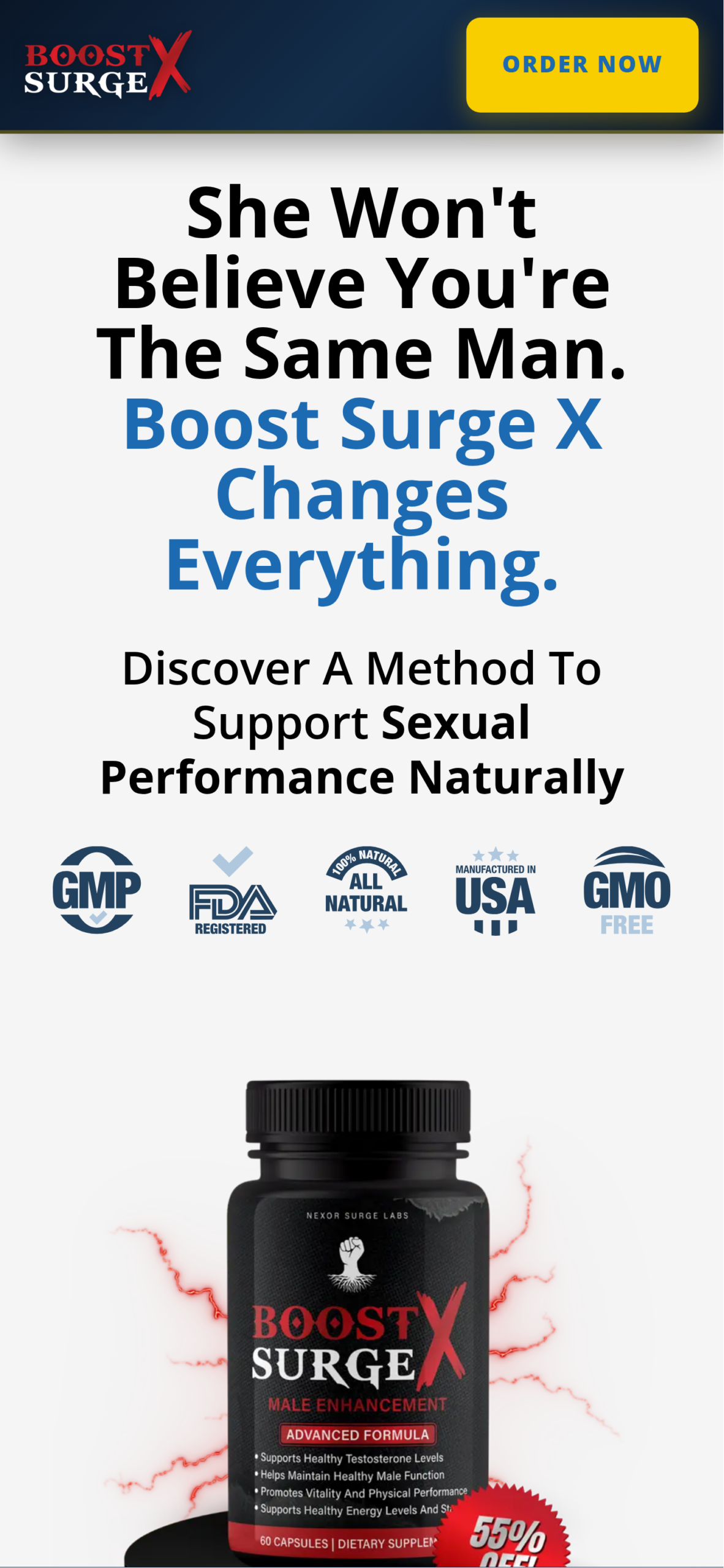 Boost Surge X natural male performance supplement